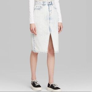 NWOT wild fable high rise acid wash denim skirt size 2 vintage y2k style